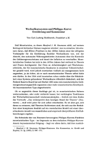 Wechselkurssystem und Philipps-Kurve: Erwiderung und Kommentar