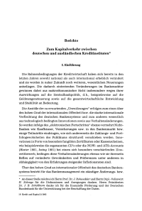 Zum Kapitalverkehr zwischen deutschen und ausländischen Kreditinstituten