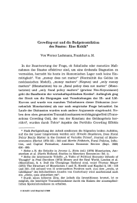 Crowding-out und die Budgetrestriktion des Staates: Eine Kritik