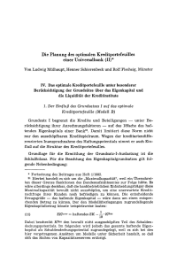 Die Planung des optimalen Kreditportefeuilles einer Universalbank (II)