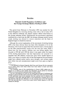 Domestic Credit Expansion, Confidence and the Foreign Exchange Market: Sterling in 1976