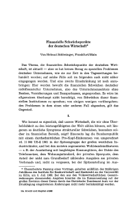 Finanzielle Schwächepunkte der deutschen Wirtschaft
