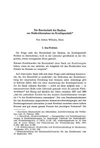 Die Bereitschaft der Banken zur Risikoübernahme im Kreditgeschäft