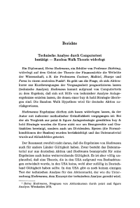 Technische Analyse durch Computertest bestätigt — Random Walk Theorie widerlegt