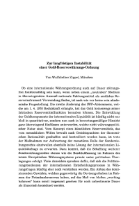 Zur langfristigen Instabilität einer Gold-Reservewährungs-Ordnung