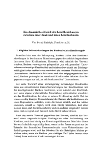 Ein dynamisches Modell der Kreditbeziehungen zwischen einer Bank und ihren Kreditnehmern