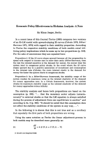Economic Policy Effectiveness in Hicksian Analysis: A Note