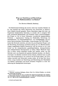 Wege zur Ermittlung und Beurteilung der Marktzinsrisiken von Banken