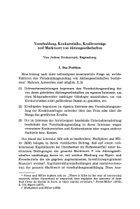 Verschuldung, Konkursrisiko, Kreditverträge und Marktwert von Aktiengesellschaften