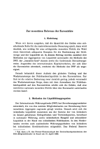 Zur monetären Relevanz der Euromärkte