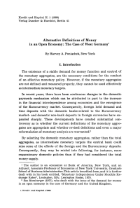 Alternative Definitions of Money in an Open Economy: The Case of West Germany