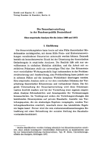 Die Steuerlastverteilung in der Bundesrepublik Deutschland