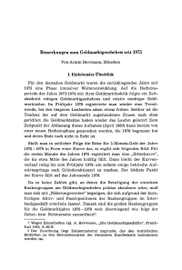 Bemerkungen zum Geldmarkigeschehen seit 1975