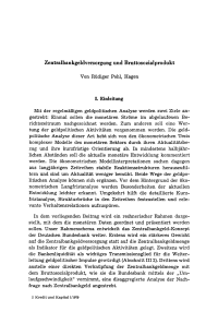 Zentralbankgeldversorgung und Bruttosozialprodukt