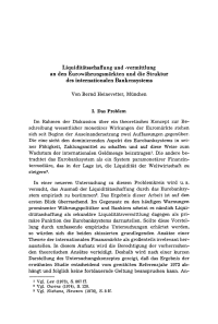 Liquiditätsschaffung und -vermittlung an den Eurowährungsmärkten und die Struktur des internationalen Bankensystems