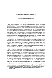 Staatsverschuldung ohne Ende?