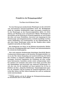 Perspektiven des Wertpapiergeschäftes