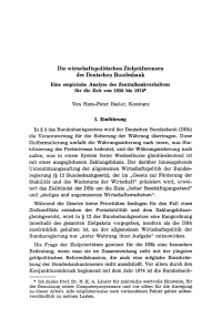 Die wirtschaftspolitischen Zielpräferenzen der Deutschen Bundesbank Eine empirische Analyse des Zentralbankverhaltens für die Zeit von 1958 bis 1974
