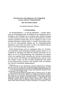 Zwischenziele und Indikatoren der Geldpolitik in einer offenen Volkswirtschaft