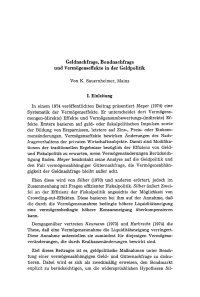 Geldnachfrage, Bondnachfrage und Vermögenseffekte in der Geldpolitik