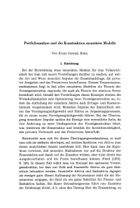 Portfolioanalyse und die Konstruktion monetärer Modelle