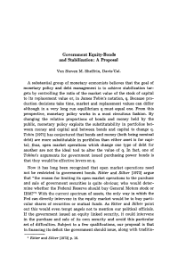 Government Equity-Bonds and Stabilization: A Proposal