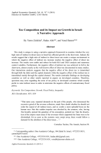 Tax Composition and its Impact on Growth in Israel: A Narrative Approach