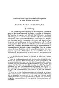 Zinstheoretische Aspekte des Debt Management in einer offenen Wirtschaft