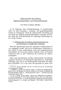 Inflationistische Entwicklung Kapitalmarktprobleme und Preisindexbindung