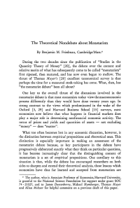 The Theoretical Nondebate About Monetarism