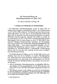 Die Neuverschuldung der Gebietskörperschaften im Jahre 1975