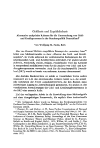 Geldbasis und Liquiditätsbasis