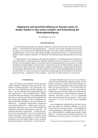 Allgemeine und berufliche Bildung an Schulen sowie im dualen System in den neuen Ländern und Entwicklung der Bildungsbeteiligung