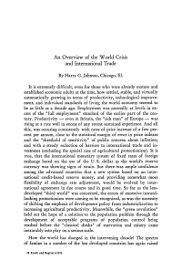 An Overview of the World Crisis and International Trade