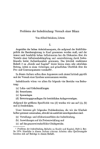 Probleme der Indexbindung: Versuch einer Bilanz