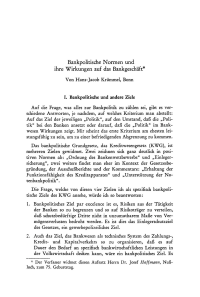Bankpolitische Normen und ihre Wirkungen auf das Bankgeschäft