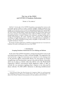 The Law of the WHO and COVID-19 Pandemic Reformism