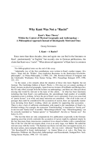 Why Kant Was Not a “Racist”