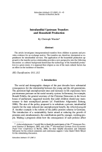 Intrafamilial Upstream Transfers and Household Production