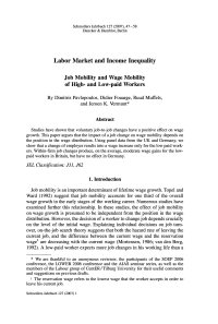 Job Mobility and Wage Mobility of High- and Low-paid Workers