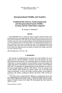 Traditional Role Patterns, Family Background, and Intergenerational Income Mobility - Germany and the United States compared