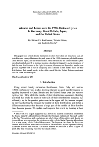 Winners and Losers over the 1990s Business Cycles in Germany, Great Britain, Japan, and the United States