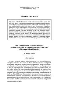 New Possibilities for Economic Research through Integration of Establishment-level Panel Data of German Official Statistics
