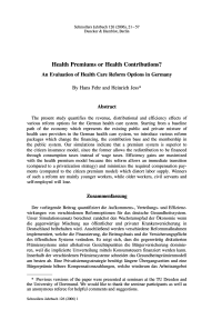 Health Premiums or Health Contributions?