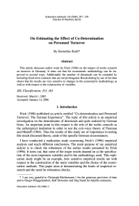 On Estimating the Effect of Co-Determination on Personnel Turnover