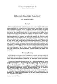 Differentielle Mortalität in Deutschland