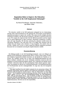 Imputation Rules to Improve the Education Variable in the IAB Employment Subsample