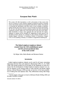 The linked employer-employee dataset created from the IAB establishment panel and the process-produced data of the IAB (LIAB)