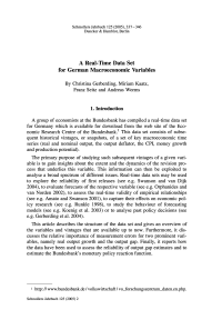 A Real-Time Data Set for German Macroeconomic Variables