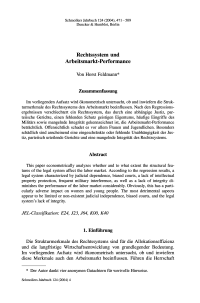 Rechtssystem und Arbeitsmarkt-Performance